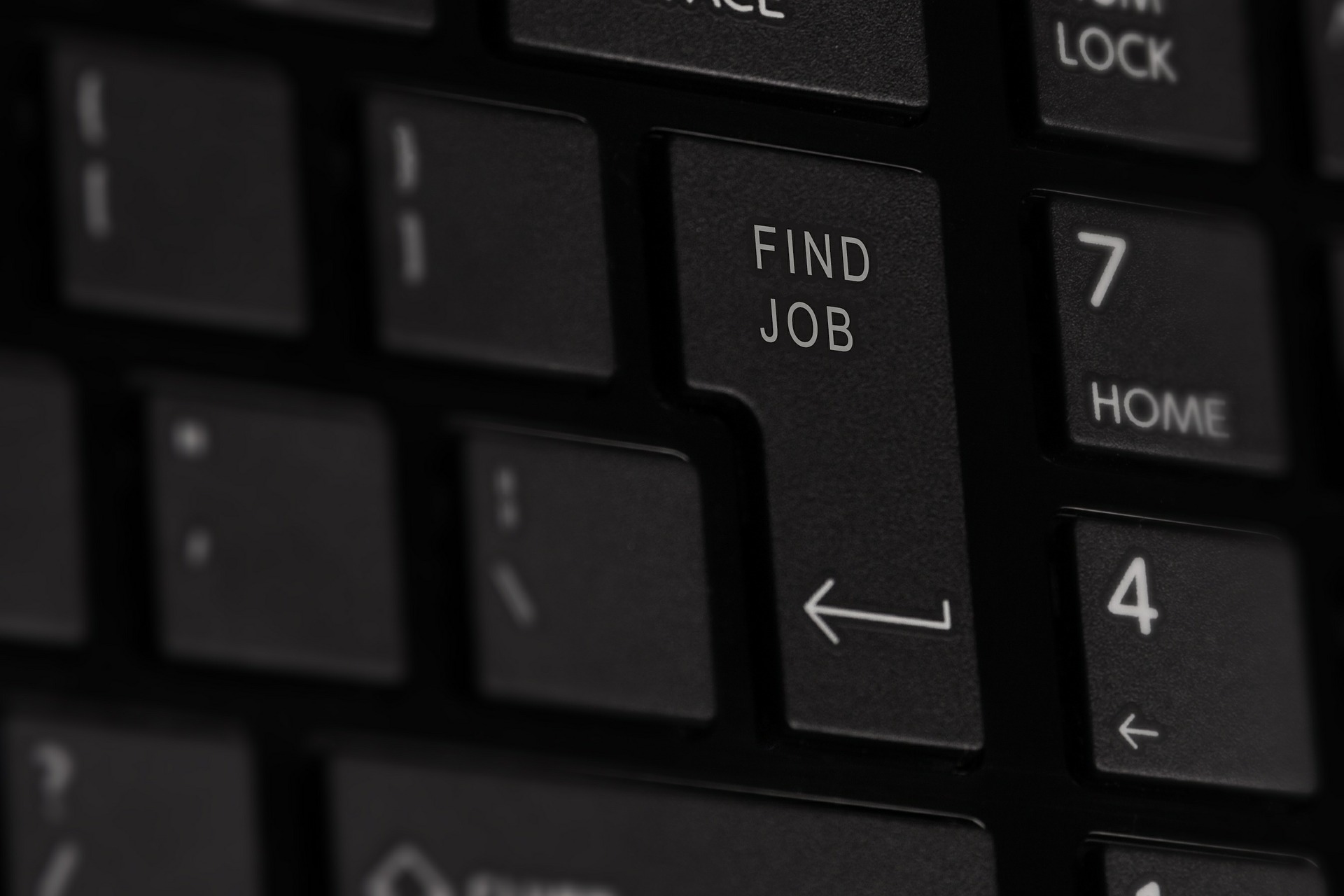 "Find Job" Tasta auf Tastatur